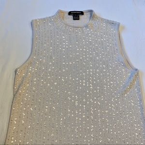 Ellen Tracy Sequin Sweater Tank (Size L)